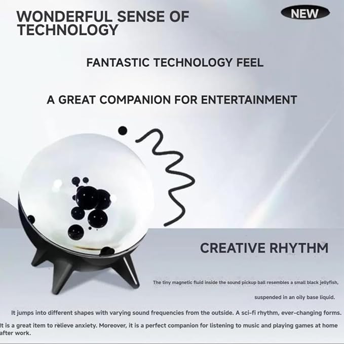 Dancing Ferrofluid, Ferrofluid Sound Visualizer Lamp