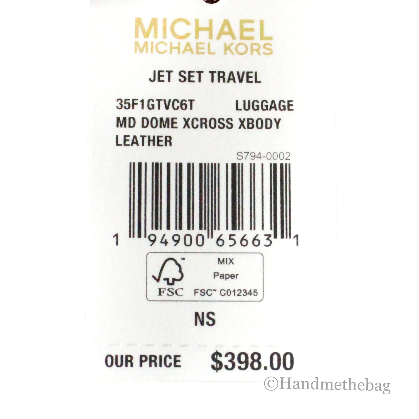 Michael Kors Jet Set Medium Luggage X Cross Dome Crossbody