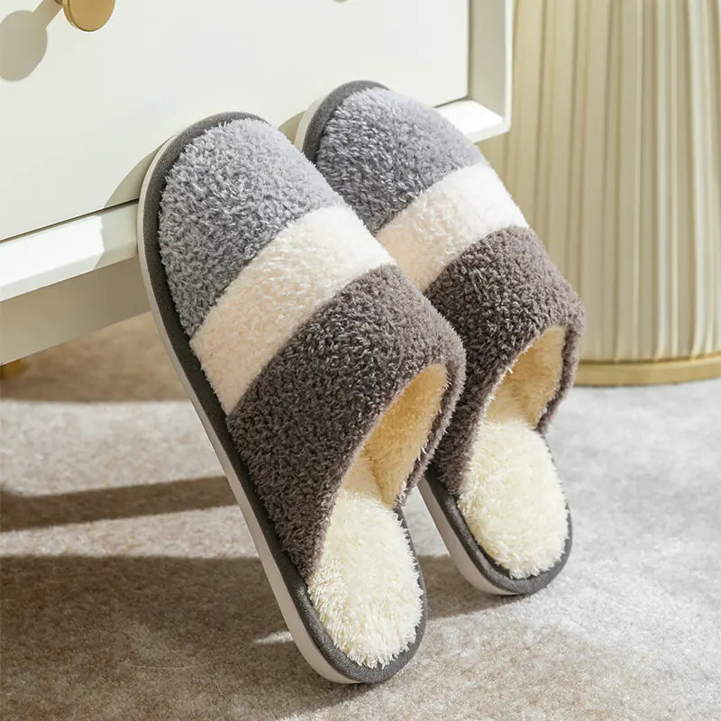 Thick-Soled Non-Slip Cotton Slippers for Couples
