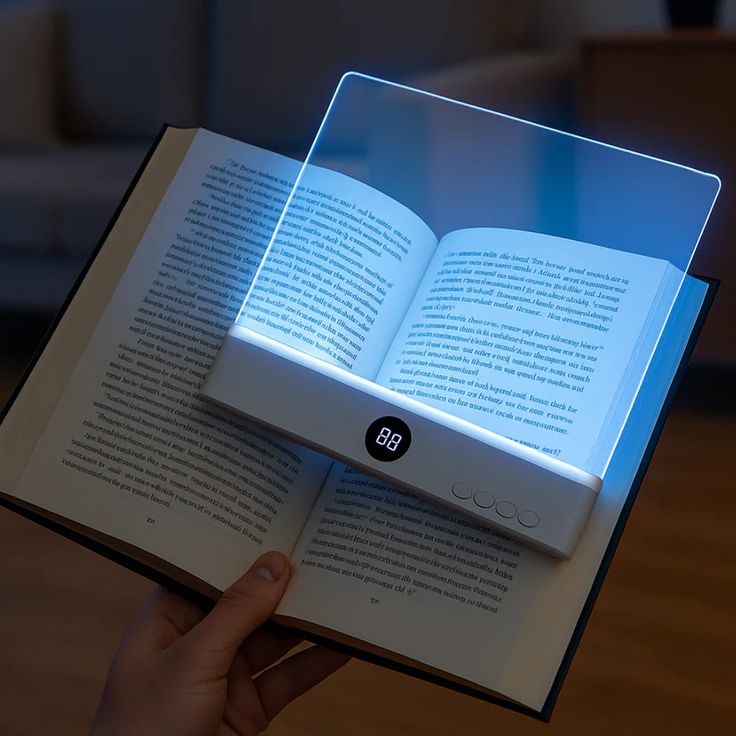 Book Light, 3 Color Adjustable LED Flat Reading Light, Rechargeable Clear Panel Plate Lamp with Timer & Memory Function, Bedside Lamp Book Lovers Gifts for Boys and Girls Women Man