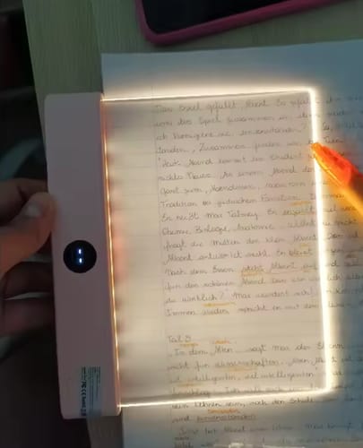 Book Light, 3 Color Adjustable LED Flat Reading Light, Rechargeable Clear Panel Plate Lamp with Timer & Memory Function, Bedside Lamp Book Lovers Gifts for Boys and Girls Women Man