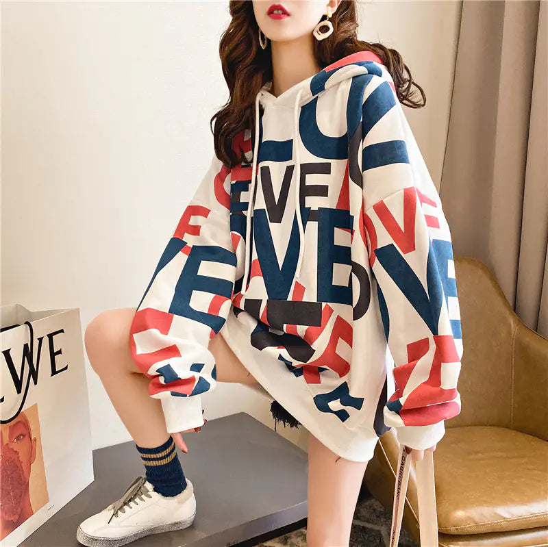 Plus Size Fleece Hoodie for Women - Casual Streetwear